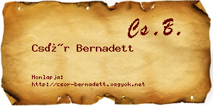 Csór Bernadett névjegykártya